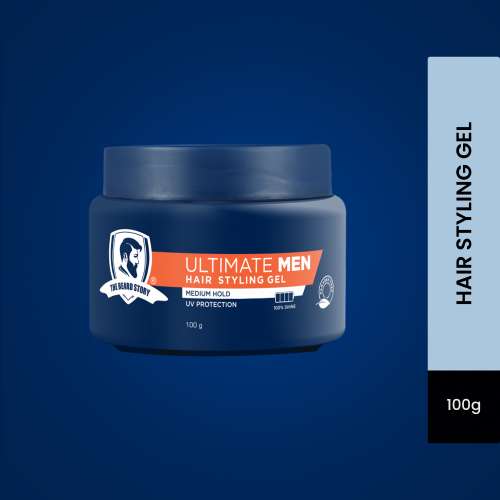 The Beard Story: Hair Styling Gel For Medium Hold, UV Protection , 100 % Shine - 100 gm