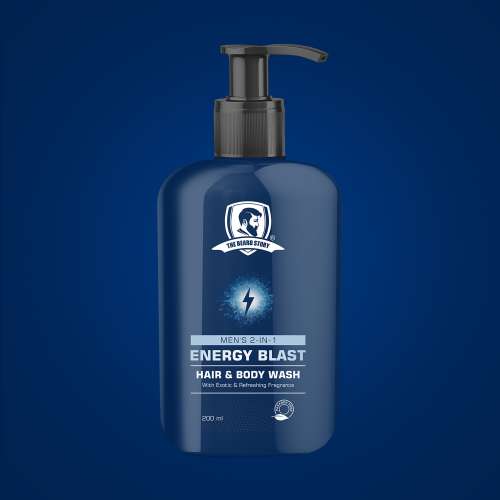 The Beard Story: Mens 2-in-1 Energy Blast , Hair & Body Wash - 200 ml