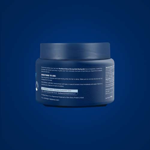 The Beard Story: Hair Styling Gel For Strong Hold, UV Protection ,100 % Shine & Hold - 100 gm