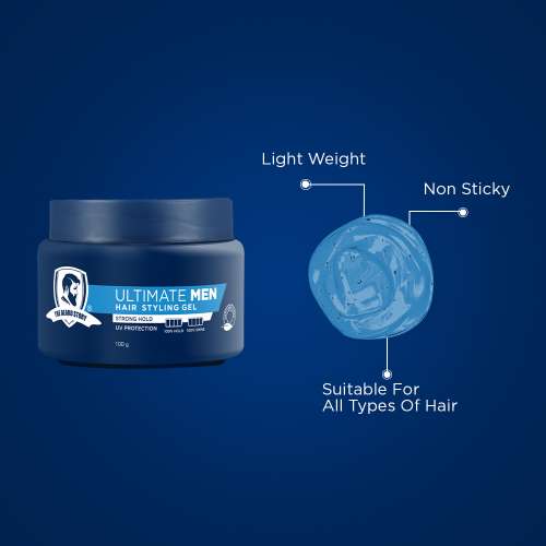 The Beard Story: Hair Styling Gel For Strong Hold, UV Protection ,100 % Shine & Hold - 100 gm