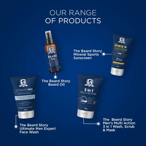 The Beard Story: Hair Styling Gel For Strong Hold, UV Protection ,100 % Shine & Hold - 100 gm