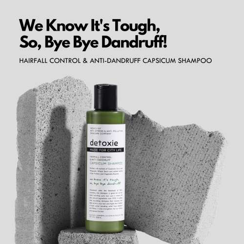 Detoxie: Anti-Dandruff & Flake Relief Capsicum Shampoo - 100 ml