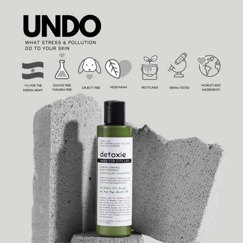 Detoxie: Anti-Dandruff & Flake Relief Capsicum Shampoo - 100 ml