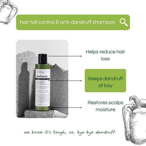Detoxie: Anti-Dandruff & Flake Relief Capsicum Shampoo - 100 ml