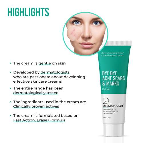 Dermatouch: Bye Bye Acne Scars & Marks Cream - 30gm