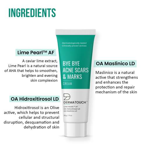 Dermatouch: Bye Bye Acne Scars & Marks Cream - 30gm