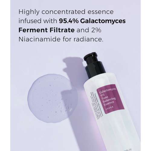 COSRX: Galactomyces 95 Tone Balancing Essence | Intense Hydration | Korean Skincare | Glass Skin | 100ml