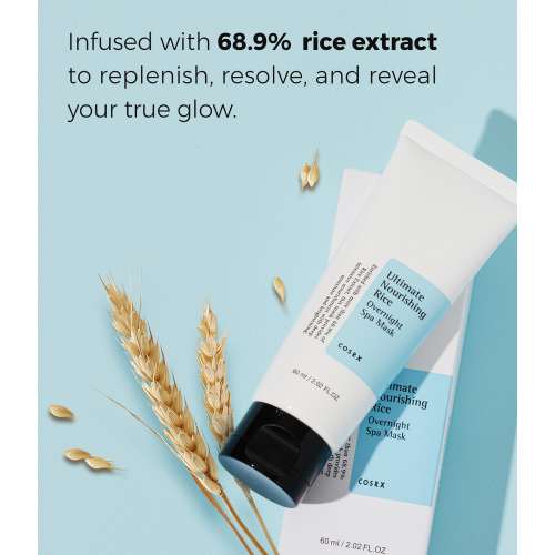 COSRX: Ultimate Nourishing Rice  Face Mask | Korean Skincare | Overnight Mask | Hydrating Mask | 60ml