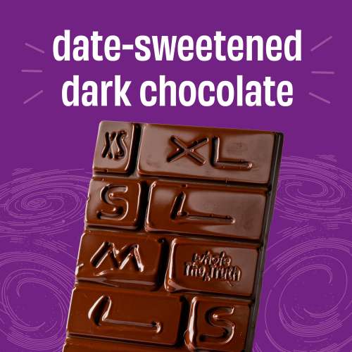 The Whole Truth: Dark Chocolate - Almond Raisin - (Pack of 3) - No Added Sugar - Sweetened Only with dates - 47% Cocoa - 38% Dates - 15% Almond and Raisins