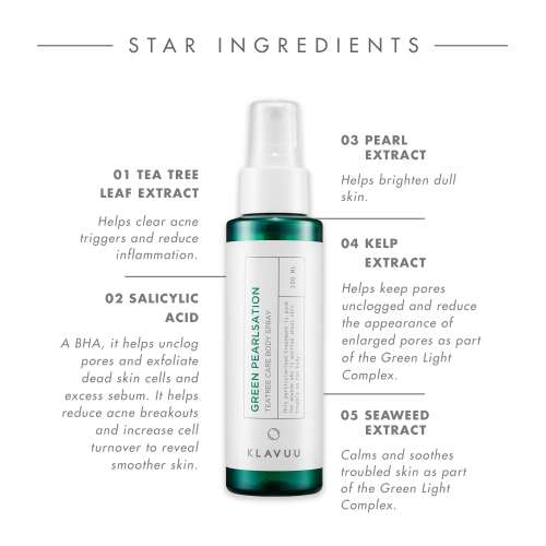 Klavuu: Green Pearlsation Teatree Care Body Spray - 100ml