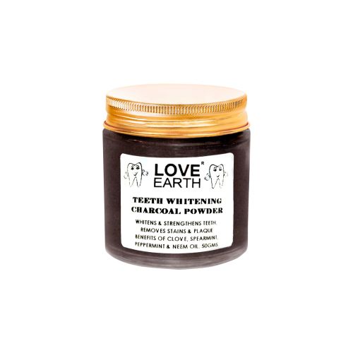 Love Earth: Charcoal Teeth Whitening Powder - 50gm
