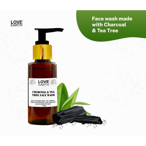 Love Earth: Charcoal Tea Tree Face Wash - 100ml
