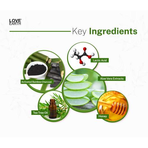 Love Earth: Charcoal Tea Tree Face Wash - 100ml