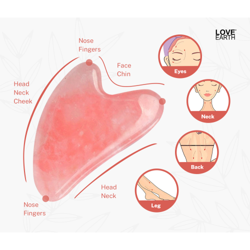 Love Earth: Rose Quartz Gua Sha - 100gm