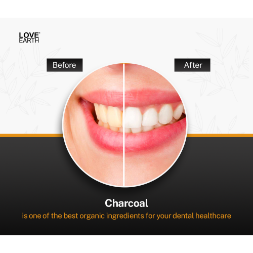 Love Earth: Charcoal Teeth Whitening Powder - 50gm