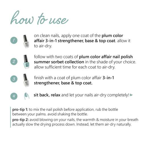 Plum: Plum Color Affair Nail Polish Summer Sorbet Collection | Mint - 154 ()