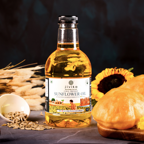 Jivika Pure: Cold Pressed Sunflower Oil  1Ltr