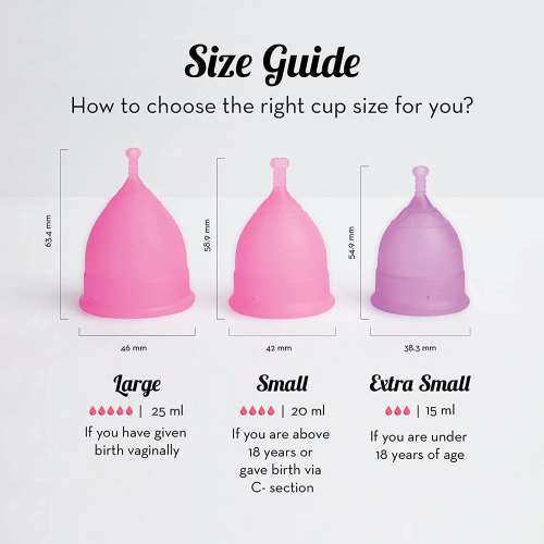 Plush: 100% Reusable Menstrual Cup for Women with Cotton Pouch - Extra Small