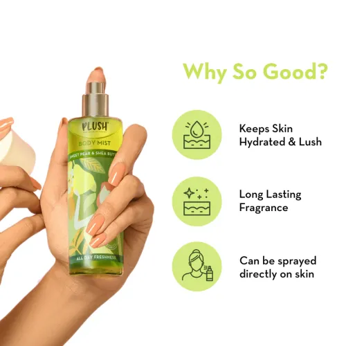 Plush: Sweet Pear & Shea Butter Refreshing Body Mist - 100ml