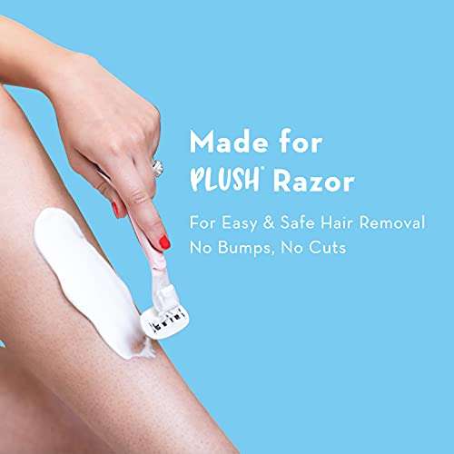 Plush: 5 Blade Body Razor Cartridge with Aloe Vera Lubricating Strip & Vitamin E | For Sensitive Skin | 2 Units