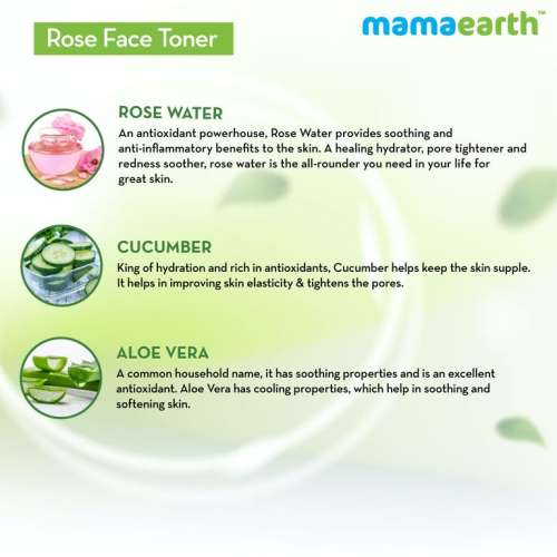 Mamaearth: Rose Water Face Toner for detoxification - 200ml
