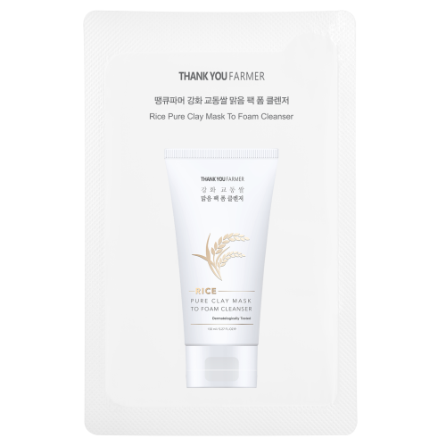 Thank You Farmer: Rice Pure Clay Mask to Foam Cleanser - 150ml