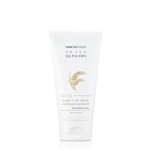 Thank You Farmer: Rice Pure Clay Mask to Foam Cleanser - 150ml