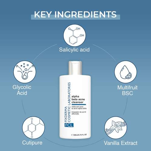 Fixderma Cosmetic Laboratories: Alpha-Beta Acne Cleanser - 200ml