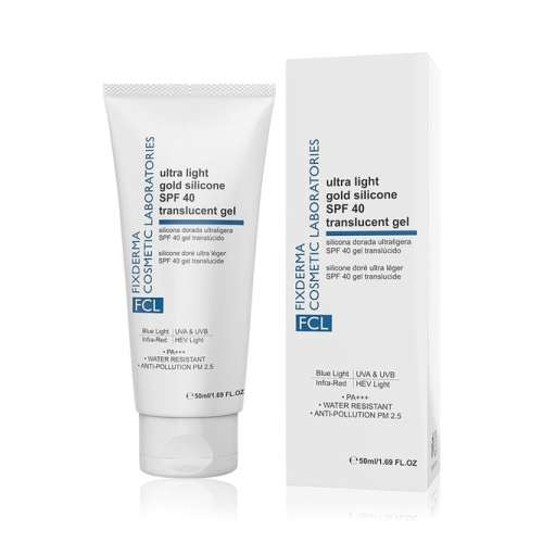 Fixderma Cosmetic Laboratories: Ultra Light Gold Silicone SPF 40 Translucent Gel - 50ml