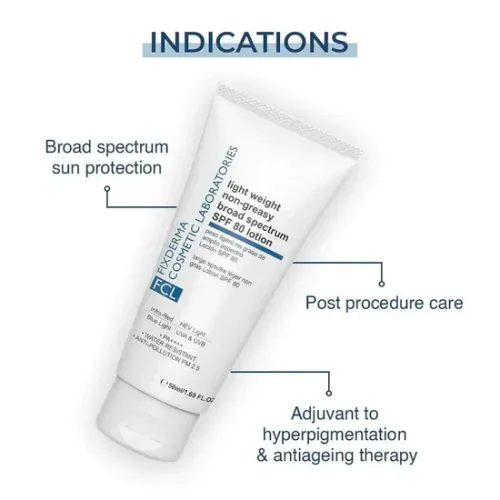 Fixderma Cosmetic Laboratories: Light Weight SPF 80 Sunscreen - 50ml
