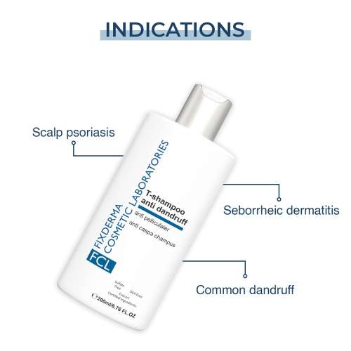 Fixderma Cosmetic Laboratories: T-Shampoo Anti-Dandruff - 200ml