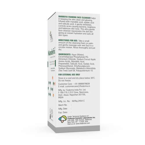 Fixderma: Mandefix Foaming Face Wash and Cleanse - 100ml