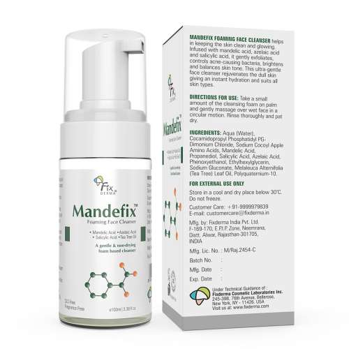 Fixderma: Mandefix Foaming Face Wash and Cleanse - 100ml