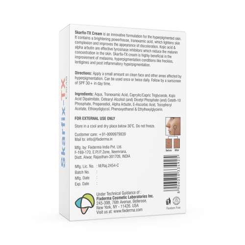 Fixderma: SKARFIX -TX Face Cream Tranexamic Acid + 2% Kojic Acid - 15gm