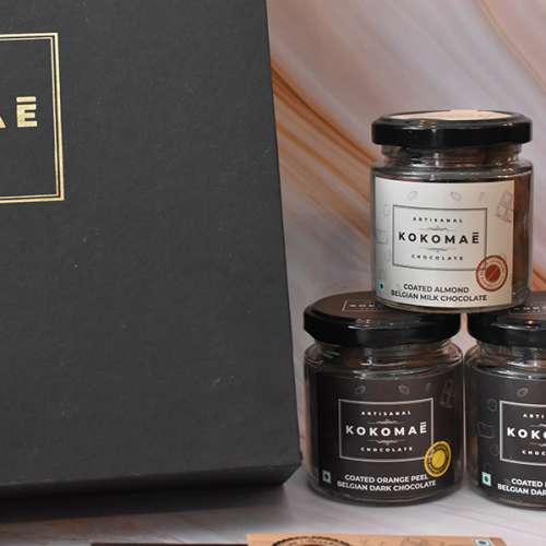 Kokomae: Hamper with Belgian Dragees - 230 gm