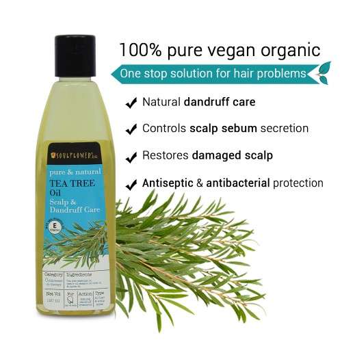 Soulflower: Tea Tree Scalp and Anti Dandruff Hair Oil - 120ml
