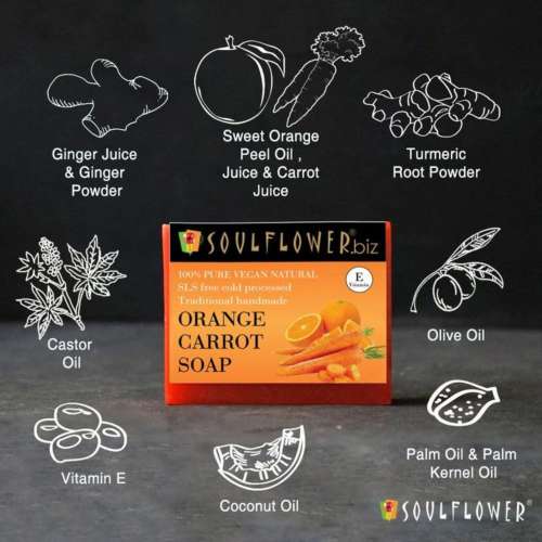 Soulflower: Orange Carrot Soap - 150g