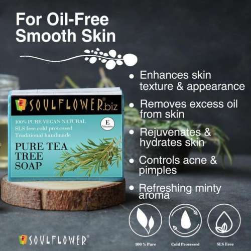 Soulflower: Pure Tea Tree Soap - 150g