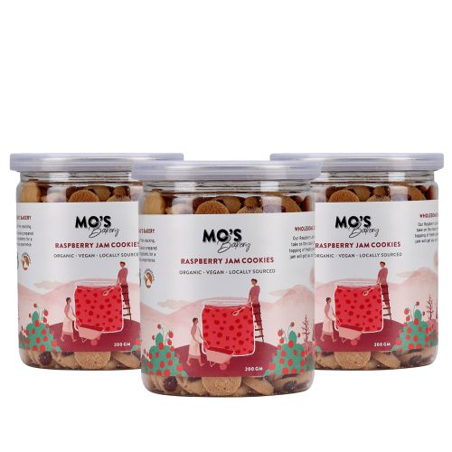 MOS Bakery: Raspberry Jam Cookies - Pack of 3 - 200 gm each MOS Bakery: Raspberry Jam Cookies - Pack of 3 - 200 gm each