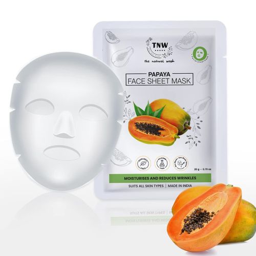 TNW - The Natural Wash: Papaya Face Sheet Mask (Moisturises & Reduces Wrinkles - 20gm TNW - The Natural Wash: Papaya Face Sheet Mask (Moisturises & Reduces Wrinkles - 20gm