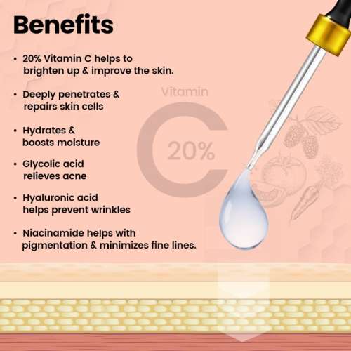 TNW - The Natural Wash: Vitamin C Face Serum For Glowing, Youthful & Improved Skin - 30ml