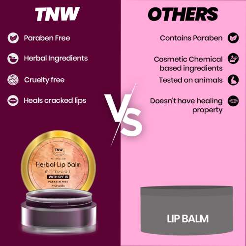 TNW - The Natural Wash: Beetroot Lip Balm - (Ayurvedic & Paraben-Free)- 5gm