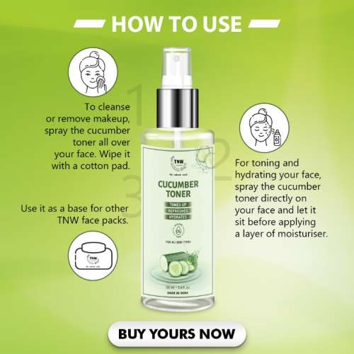 TNW - The Natural Wash: Cucumber Toner (Toner & Makeup Remover) - 100ml