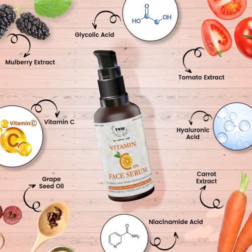 TNW - The Natural Wash: Vitamin C Face Serum For Glowing, Youthful & Improved Skin - 30ml