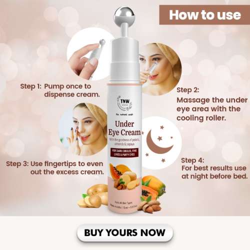 TNW - The Natural Wash: Under Eye Cream For Dark Circles, Fine Lines & Puffy Eyes - 15gm