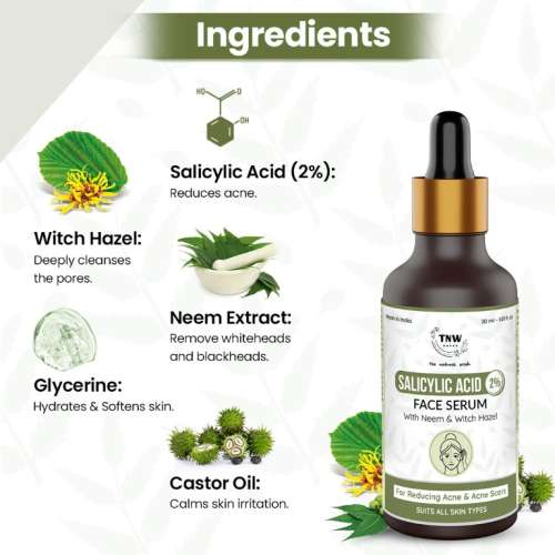 TNW - The Natural Wash: Salicylic Acid Face Serum For Reducing Acne & Acne Scars - 30ml