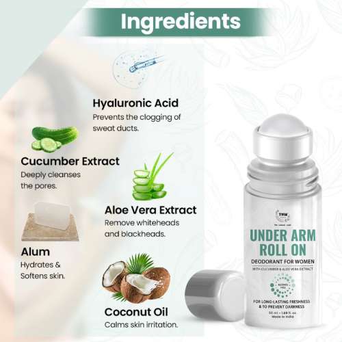 TNW - The Natural Wash: Underarm Roll On Deodorant For Women (Prevents Darkness) - 50ml