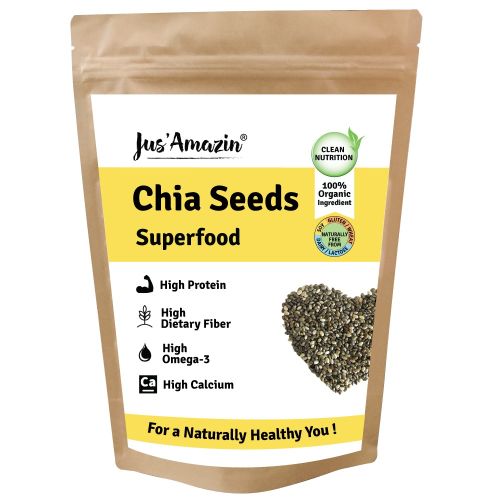 Jus Amazin: Organic Chia Seeds - 500 gm