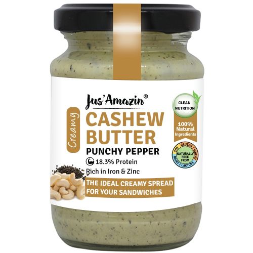 Jus Amazin: Creamy Cashew Butter - Punchy Pepper - 125 gm