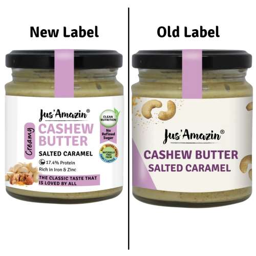 Jus Amazin: Creamy Cashew Butter - Salted Caramel - 200 gm